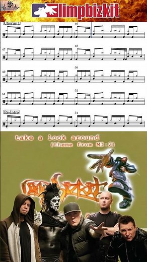 Limp Bizkit - Take a look around (Drum Score) #drumsheetmusic #drumscore #drumtranscription