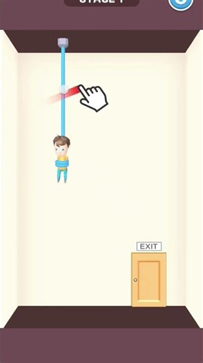 rescue cut rope puzzle game level 1 #shortsviral #gameplay