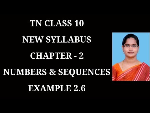 10th Maths Ch-2 Numbers and Sequences | Example-2.6 | Samacheer One plus One channel