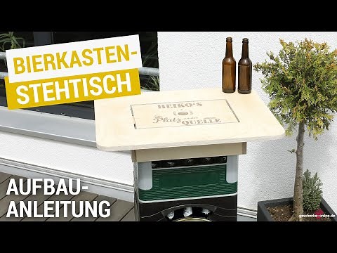 DIY Bau-Anleitung für einen Bierkastentisch | Bierkasten-Stehtisch