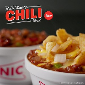 3.2K reactions · 688 shares | Warm chili and healthy veggies served piping hot! Try the Hearty Chili Bowl with crunchy FRITOS® or shredded cheese for an added kick! Skip the line, and order ahead in the SONIC app. | Sonic Drive-In | Facebook