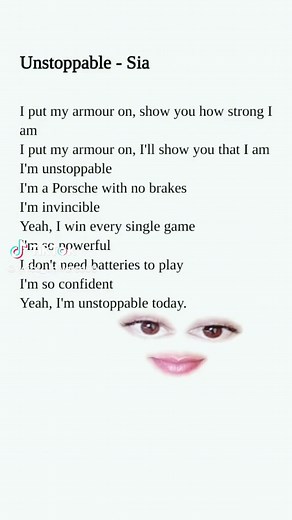 Unstoppable Sia Lyrics Video