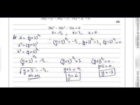 WMA11/01 Pure Mathematics P1 (IAL) Jan 2020 Q5 Algebraic Expressions