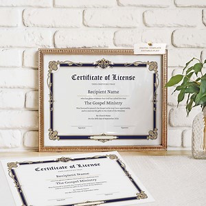 Certificate of License, Editable License to Preach Certificate Template, Printable Minister License, Ministry License Download Jet070 - Etsy