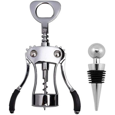 Upgraded Wing Corkscrew corkscrew with wine stopper, Waiters Corkscrew Cork and beer cap corkscrew remover, Christmas and all holiday gift options - Walmart.ca