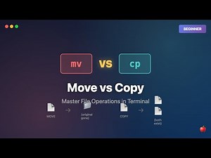 Mac Terminal: mv vs cp Command | Move vs Copy Files Tutorial