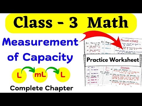 Measurement of Capacity Class 3 | Measurement Class 3 Math| Class 3rd Measurement Worksheet |Class 3