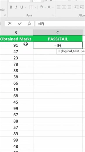 IF FUNCTION #youtube #india #new #shortvideo #viralshort #shortsfeed #trending #short #excel #reel