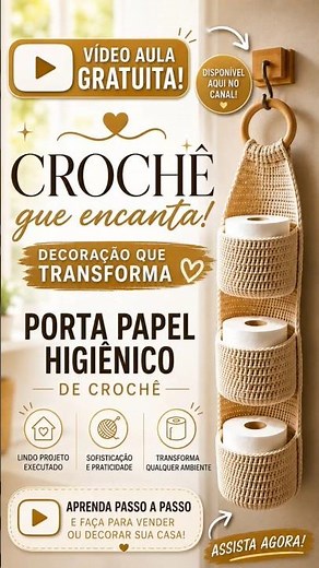 🧶 Free Video Tutorial | Enchanting Crochet Toilet Paper Holder! https://youtu.be/SuVofpvMBUE