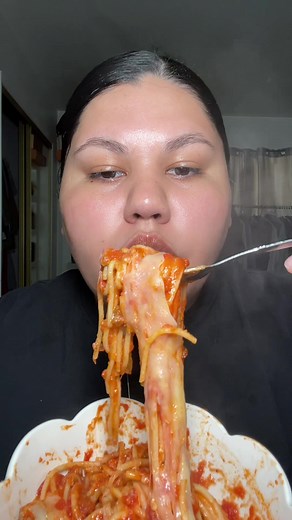 Delicious Homemade Spaghetti Mukbang with Cream Cheese Toast