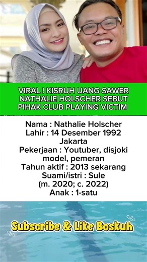 viral ! kisruh uang sawer Nathalie holscher sebut pihak club playing victim
