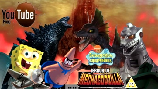 【YTP】SpongeBob Terror of Mechagodzilla! part 1