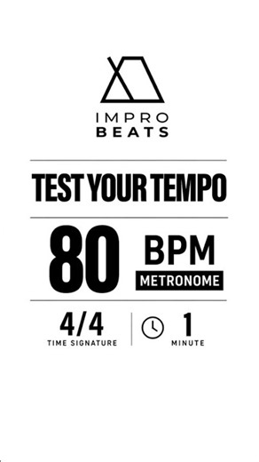 Test Your Tempo | 80 BPM Metronome | 4/4 | Impro Beats #practicemusic #metronome #challenge