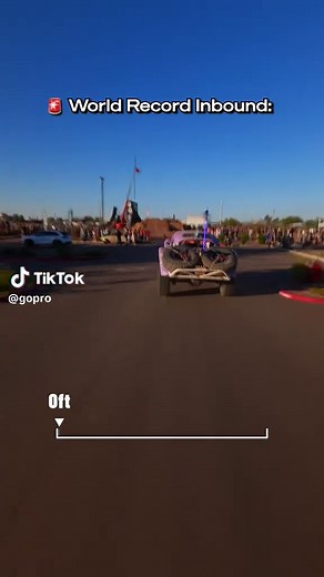 Longest trophy truck jump EVER 🚨 @Blake Wilkey just flew 214ft through the air. #GoProHERO13 #RecordBreakers