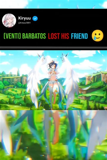 Venti lost his friend 🥲 #genshinimpact #anime #animeedit #shorts