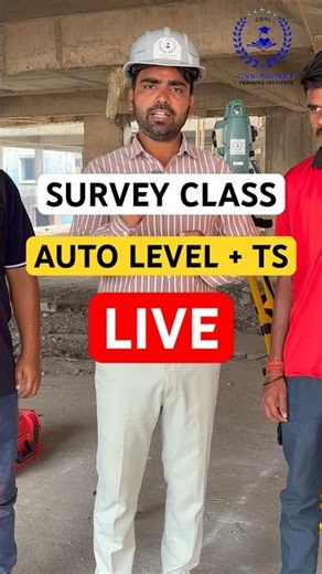 Auto Level + Total Station LIVE Survey Class | Ask Your Doubts | CSTI (8:30 PM) #shorts