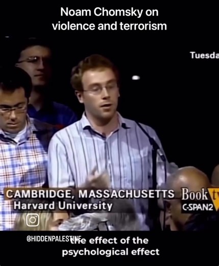 45K views · 1.5K reactions | Noam Chomsky's answer to a question during a 2005 Harvard University debate he had with Alan Dershowitz. History repeating itself, except the ratio of violence today is closer to 100 to 1. | Let the Revolution Begin. Peacefully of Course. | Facebook