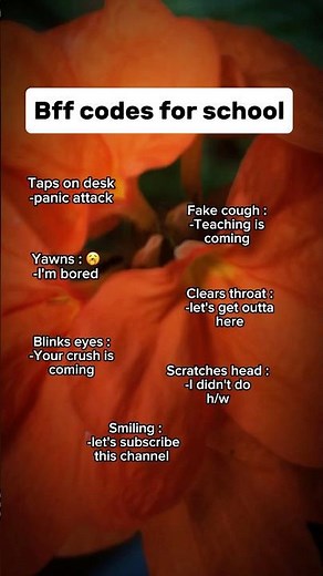 BFF Codes for School 👯‍♀️ #psychology #quotes #shorts