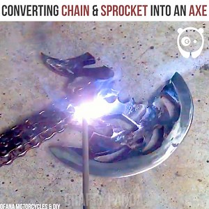 5.2M views · 17K reactions | Converting chain & sprocket into an axe By OFANA Motorcycles & DIY (youtube.com/channel/UC5_brDCr72Ki7sBS44ql7PA) | Crafty Panda | Facebook