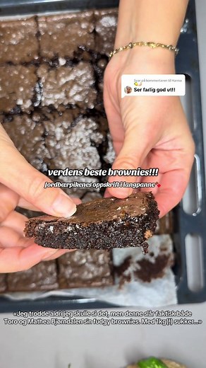Oppskrift på verdens beste brownies i langpanne