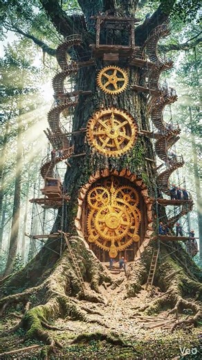 Building a Giant Clock Tree House in Timelapse