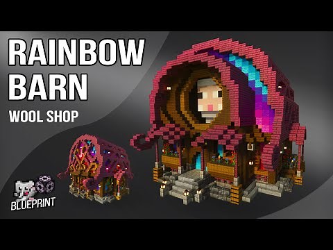 Wool Shop | Sheep Farm Build Schematic | Minecraft Blueprint