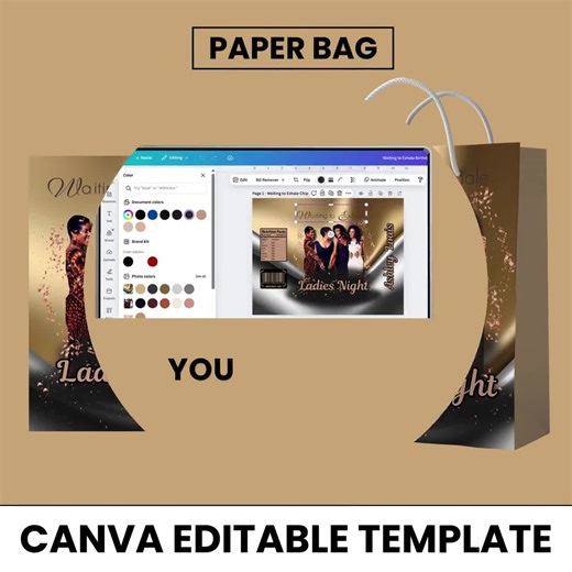 Waiting to Exhale Gift Bag Label: Editable Canva Templates - Etsy