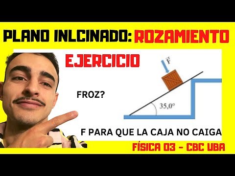 Plano inclinado con ROZAMIENTO (Ejercicio Resuelto) | Física 03 UBA XXI/CBC