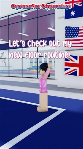 Totally normal floor routine am I right? #roblox #robloxgymnastics #robloxshorts