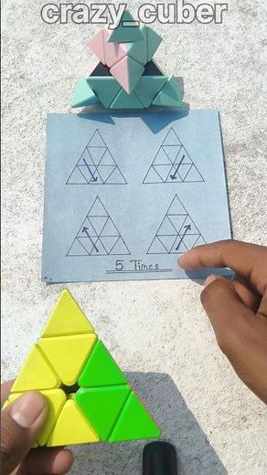 Pyramixn cube solve in magic tricks 😮 #pyramidcube #rubikscube #solvecube #cube #toy #puzzle