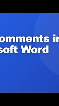How to Add Comments in Microsoft Word #Shorts