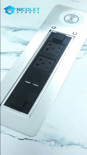 How to install the recessed desk power socket with USB and wireless charger？