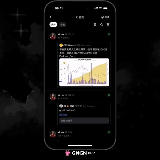📢 X Tracker Custom Push & Sound Alerts are coming to the GMGN App1. Enable push notifications for specific accounts in the X Tracker2. Set custom alert sounds per account — know it's Yi He before you even glance at your phone3. Tap the push notification to jump straight to the tweetGet the GMGN App — never miss an alpha tweet!🔗