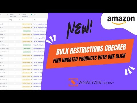 Bulk Amazon Ungating: Check Seller Restrictions (20,000 ASINs). Selling Allowed vs Approval Required