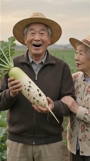 【じい＆ばあ第5弾】土と触れ合うひととき。認知症のじいちゃんが輝く園芸療法の魔法大根畑で大収穫！じいちゃんの最高の笑顔#園芸療法#シニアライ #認知症予防 #ほっこり #癒やし動画＃いっも一緒