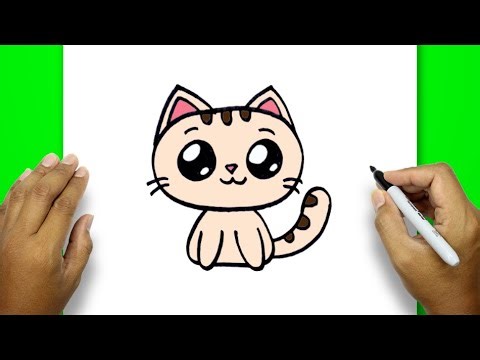 How To Draw A Cute Cartoon Cat | Cute Cat Drawing