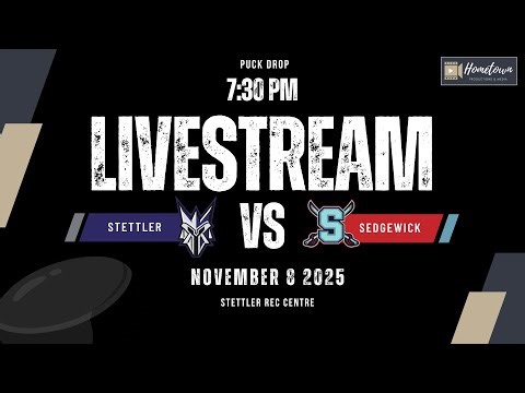 LIVE - Stettler Imperials VS Sedgewick Sabres - November 8, 2025
