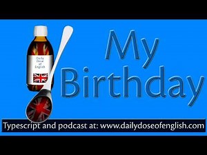 My Birthday - English Vocabulary - Learn British English