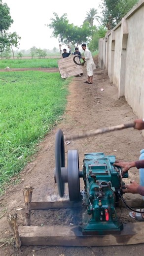 intelligent man start diesel engine the experiment