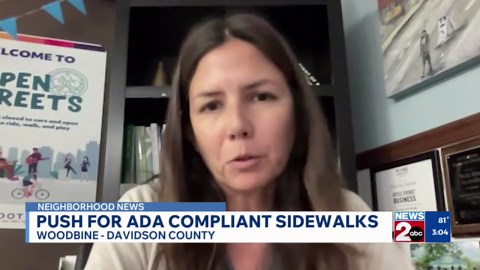 Push for ADA-compliant sidewalks in Nashville's Woodbine neighborhood
