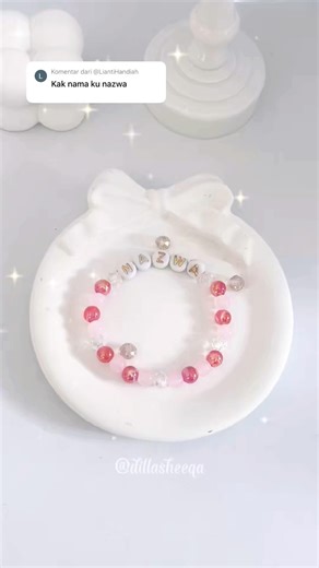 Gelang NAZWA Cara membuat manik gelang #gelangmanik #gelang #easybracelet #asmr #tutorial #bracelet