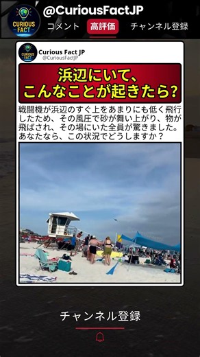 浜辺で起きた予想外の出来事