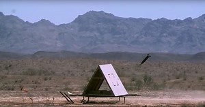 Excalibur S GPS/laser-guided artillery shell homes in on moving target