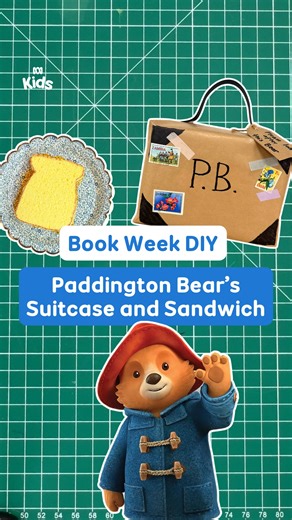 #BookWeek Costume DIY PART 3: #TheAdventuresOfPaddington 🧸📖 If your child loves Paddington Bear as much as we do, this one’s for you! Here's how to make Paddington's suitcase and a marmalade sandwich (that looks good enough to eat)! 🥪 Complete the look with a red hat and a blue jacket. Stay tuned for more DIY costume tutorials! | ABC Kids Community