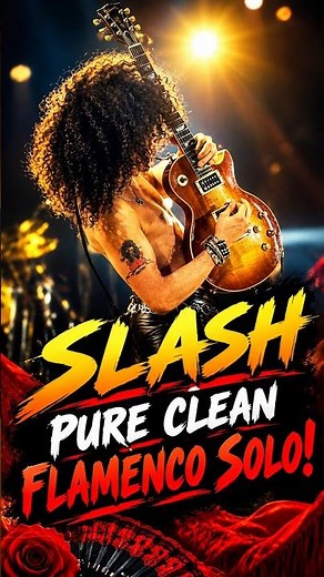 Slash: Pure Clean Flamenco Solo! #slash #guitarist #glamrock #rocknroll