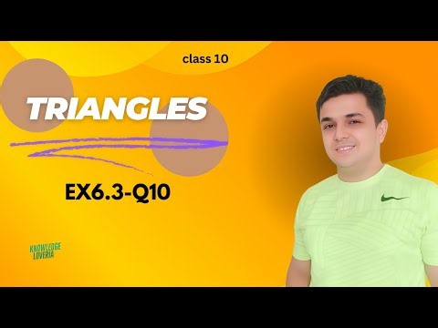 TRIANGLES EXERCISE 6.3 Q10 CLASS 10 MATHS.