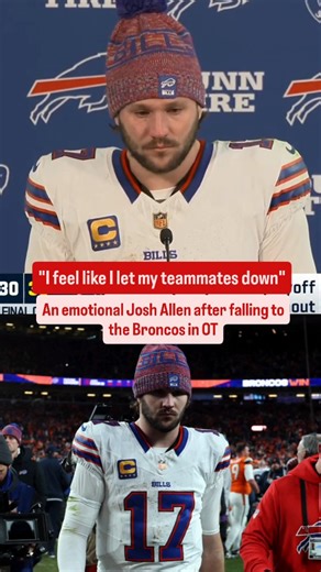 Josh Allen couldn't hold back tears in his post-game press conference 😢 (via @nflgameday) #joshallen #bills #nfl | Sports Illustrated