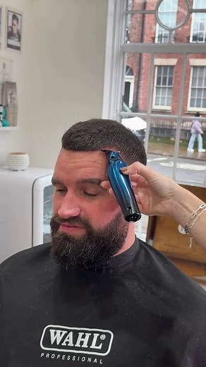 Stylish No. 7 Buzz Cut with Beard Goals