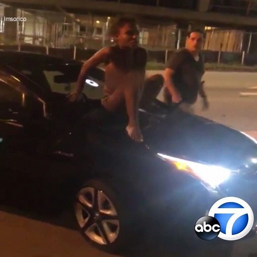 It's not always easy being an Uber driver. Here's the proof. One eyewitness likened it to a zombie apocalypse. A rampaging madwoman tries destroying the rideshare driver's car before turning her attack on him. Tonight, he's showing his brutal injuries as other rideshare drivers talk about the hazards of the job: https://abc7.com/5499994 | ABC7