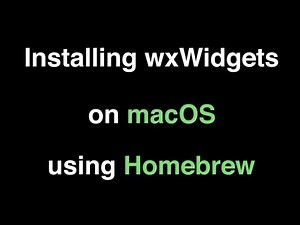 Installing wxWidgets on macOS with Homebrew